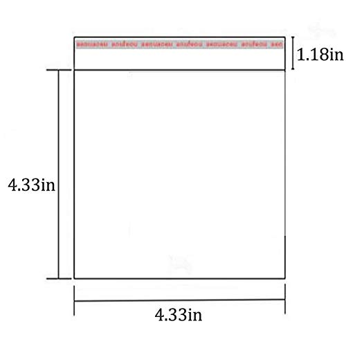 Bolsas de Celofán Transparentes, Sellado Autoadhesivo Bolsas de Plástico OPP Bolsa Celofán para Dulces Jabón Galletas Bombones de San Valentín 300 Piezas