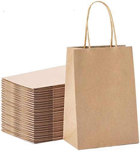 Bolsas de Papel para Alimentos,Bolsas de Papel para Bocadillos,Bolsas Papel Kraft,Bolsas Papel con Asas,Bolsas de Papel Pequeñas,Bolsas Papel Regalo