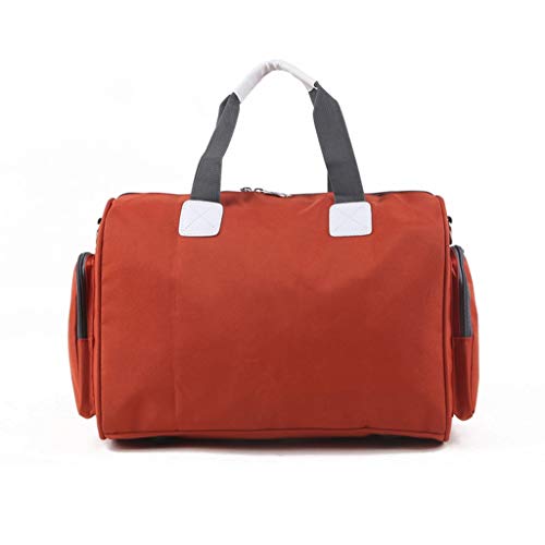 Bolsas de Viaje Grandes Bolsas de Deporte Gimnasio Deportes Pernocte Mano Equipaje Cabina Holdall Fin de Semana Top-Handle Bolso Camping (Color : Orange)