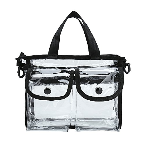 Bolsas estéticas transparentes con correa para el hombro desmontable y ajustable.