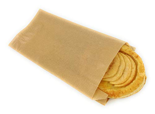 Bolsas papel kraft marrón para bocadillo o pastelería 14+7x27 cm (500 uds)