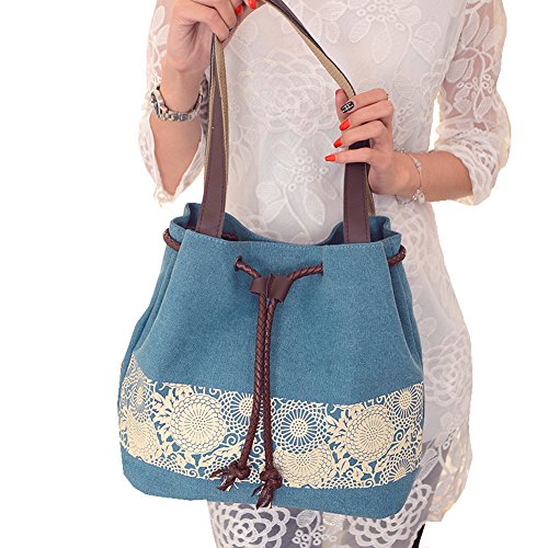 Bolso de hombro de lona, venta de liquidación Hengweiuk para mujer Hobo grandes Bolsos Crossbody Bolsa de impresión vintage para mujer Mochila de trabajo clásico bolso de viaje cosmético diario