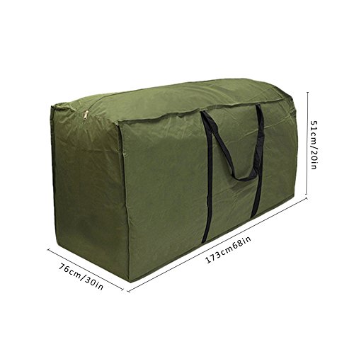 Bolso grande del almacenaje del árbol de navidad con la manija por yunhigh - impermeable resistente verde del ejército 14ft