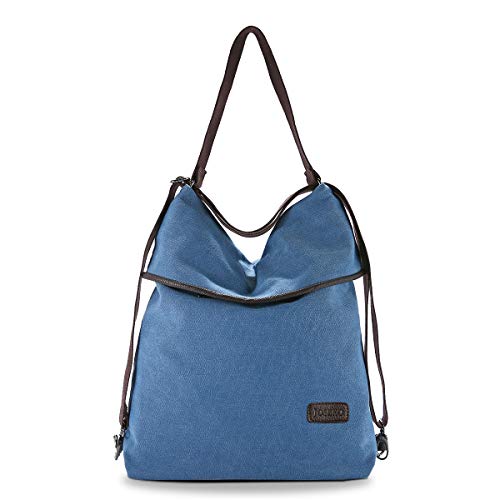 Bolso Mochilas Mujer Casual, JOSEKO Niña Lona Multifuncional Antirrobo Bolso de Cuero de Gran Capacidad Bolsas de Hombro Mochila