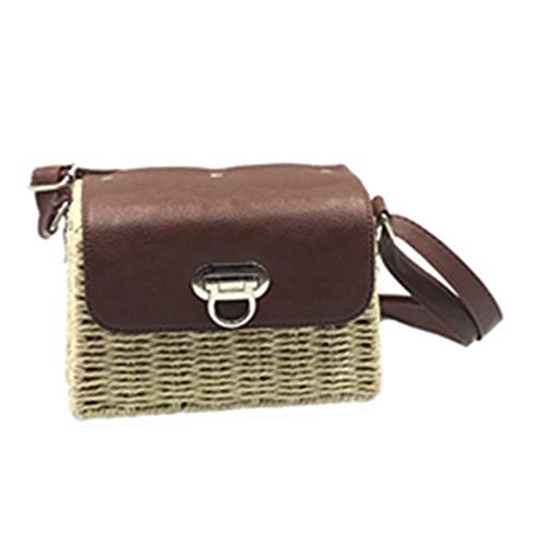 Bolso Redondo De La Paja Bolsa De Paja Bolsa De Tela Tejida Salvaje Retro Bolsa Cuadrada Diagonal Bolsa Tejida A Mano Bolsa De Playa De Vacaciones