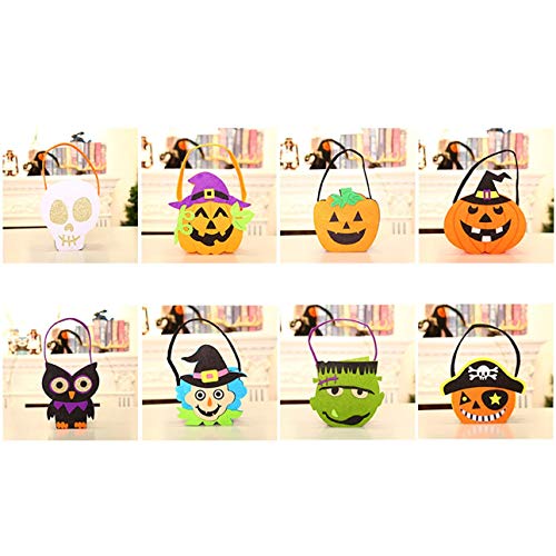 Bolsos no tejidos de Halloween Bolsos de mano Bolsos de caramelo Esqueletos Calabazas Fantasma y accesorios de fieltro Bolso de dibujos animados de Halloween