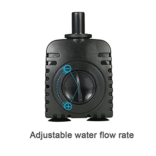 Bomba de Agua Sumergible,Decdeal 600L/H 8W Water Strider - con 2 Boquillas AC220-240V para Acuario Fuentes Estanque Sistemas Hidropónicos