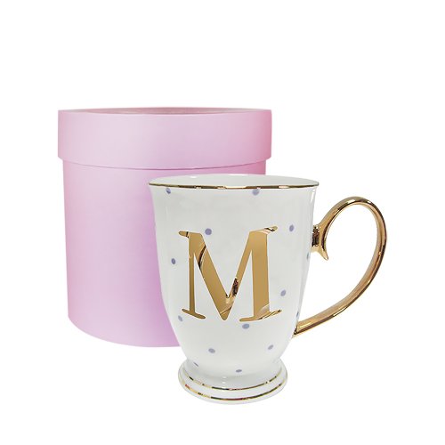 Bombay Duck Taza con Letras del Alfabeto y Puntos - M