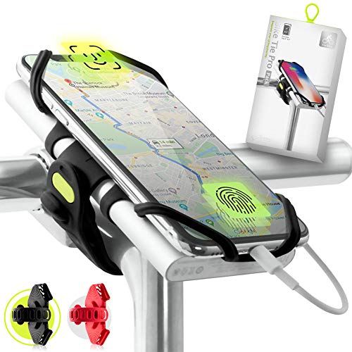 Bone Collection Montura Batería Externa (no Incluido) y Móvil 2-en-1, Soporte Teléfono Reconocimiento Facial Bicicleta para Montaje en Potencia Smartphones Pantalla 4” - 6.5”, Peso Ultra Ligero