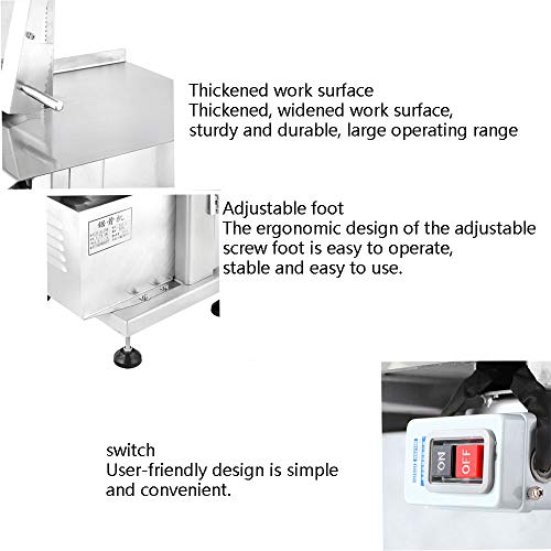 Bone Eléctrica Máquina De Corte Comercial De Sobremesa Corte De La Carne Sierra De Cinta para Picar Carne para Cortar Hueso De Cerdo Pollo Pescado Y Congelados Carne Serrar Máquina 110V / 220V