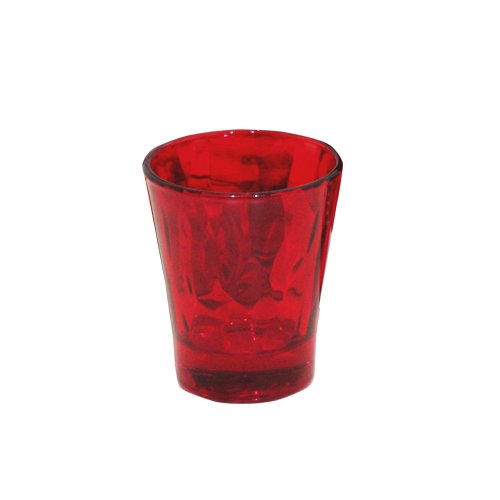 Bormioli Rocco Red Collection Diamond - Juego de 6 Vasos chupito 8 cl, Rojo, 6 cm, 6 Unidades