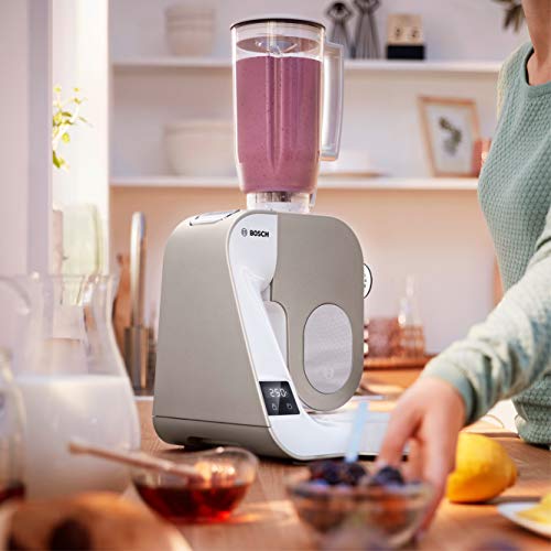 Bosch MUM5XW20 MUM 5 - Robot de cocina (báscula integrada, cuenco grande de acero inoxidable (3,9 L), color blanco y champán