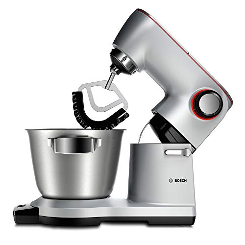 Bosch MUM9AE5S00 OptiMUM Robot de cocina, capacidad de 5,5 litros, 7 velocidades y función turbo, 1500 W, color gris