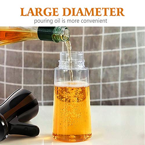 Botella dispensadora de pulverizador de aceite para cocinar a la parrilla, 200 ml de nebulizador de niebla fina de aceite de oliva rellenable,PET de grado alimenticio sin BPA, horneado de ensalada BBQ