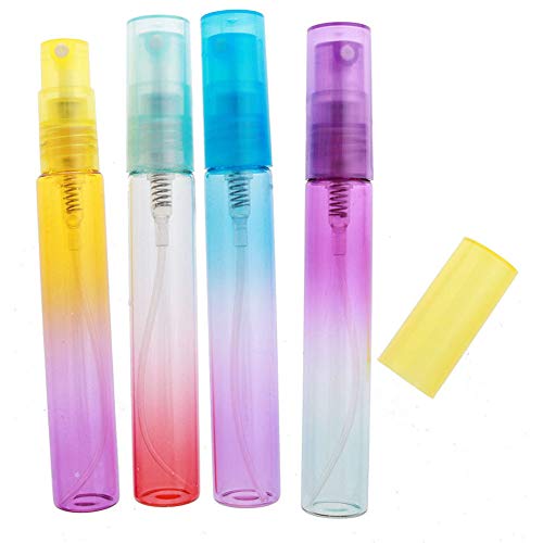 Botellas de Atomizador de Perfume, 8 Piezas Botella de Spray de Niebla Fina, Botella de Spray de Vidrio, Atomizador de Viaje, para Diversas Diluciones de Líquido, con Tapas Antipolvo (8 ml)