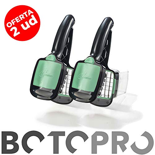 BOTOPRO - Oferta 2 Uds. NicerDicerQuick Verde, el Cortador y Picador 5 en 1 de Genius. Utensilio para Cortar verdura rápido y Sencillo - Anunciado en TV