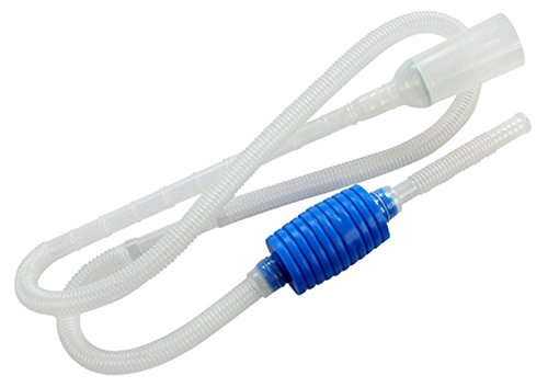 BPS® Limpiafondos Acuario Accesorio Sifón Limpieza Pecera Tubo Saca Agua Bomba Manual Cambiador el Agua 2 Dimensiones 170/207cm para Elegir (Blanco 170cm) BPS-6594*1