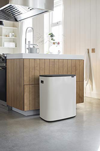 Brabantia Bo Touch Bin Cubo de basura 2 x 30 L, color blanco