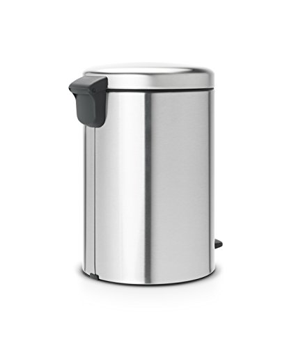 Brabantia Newicon-Cubo de Basura con Pedal, 20 l, Color Fpp Inoxidable, Acero Mate Anti-Huellas