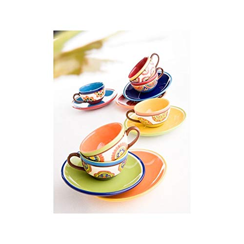 Brandani 57642 - Juego de tazas de café (6 unidades), multicolor