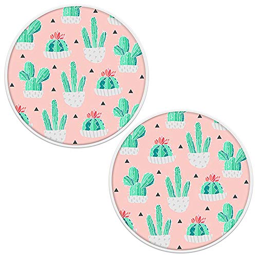 Brant - Soporte y Agarre para Teléfonos Móviles y Tabletas - Fondo Rosa Cactus Verde(2 Paquetes)