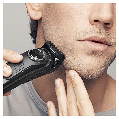 Braun Recortadora Barba BT5042 - Máquina Cortar Pelo, Recortadora Barba y Cortapelos, con Cuchillas Afiladas de Larga Duración, Color Negro/Gris