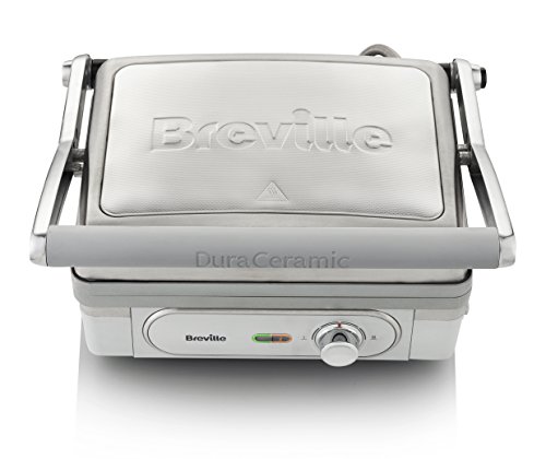 Breville DuraCeramic VHG026X Ultimate grill con revestimiento, 1800 W, 0 Decibeles, Parrilla, Inox