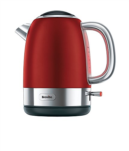 Breville VKJ885X Hervidor, 2200 W, 1 Liter, Acero Inoxidable, Rojo