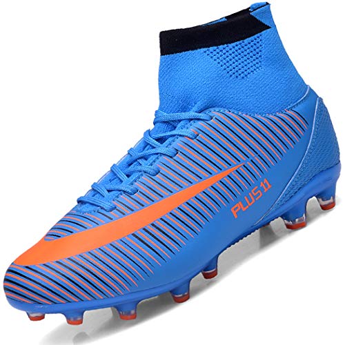 Brfash Botas de Fútbol Spike Profesionales Hombre Adulto Training High-Top Zapatos de Fútbol