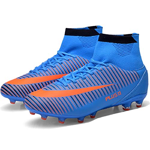 Brfash Botas de Fútbol Spike Profesionales Hombre Adulto Training High-Top Zapatos de Fútbol