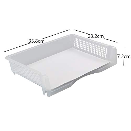 Bringer - Soporte apilable para bandeja de documentos, papel A4, apilable, de plástico transparente, 6 paquetes