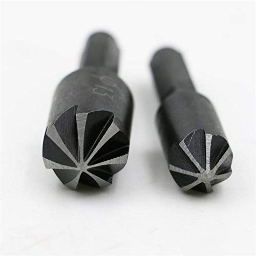 Brocas Brocas Carpintero S Rectificado 7 Flauta Fregadero Broca 2Pcs Ángulo De Punta Chaflán Cortador De Chaflán 1/4 Vástago Redondo Para Herramienta Eléctrica