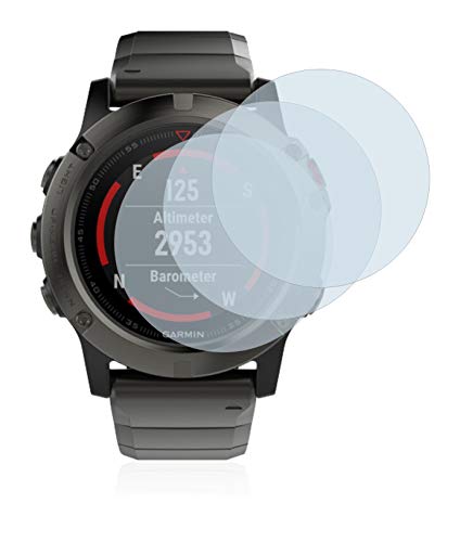 BROTECT Protector Pantalla Cristal Compatible con Garmin Fenix 5X (51 mm) Protector Pantalla Vidrio (3 Unidades) Dureza 9H AirGlass