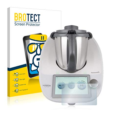 BROTECT Protector Pantalla Cristal Compatible con Vorwerk Thermomix TM6 Protector Pantalla Vidrio Dureza 9H AirGlass