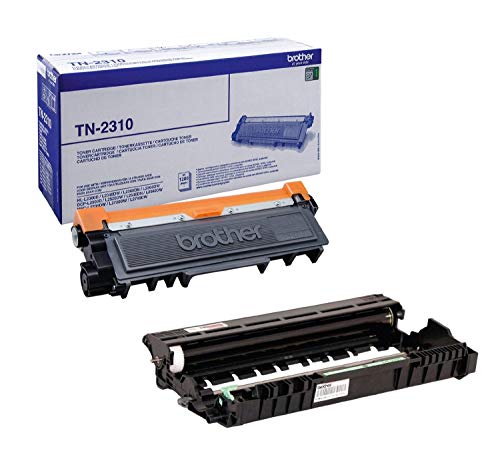 Brother TN2310 - Tóner negro original para las impresoras: HLL2300D, HLL2340DW, HLL2365DW, HLL2360DN, DCPL2500D, DCPL2520DW, DCPL2540DN, MFCL2700DW, MFCL2720DW, MFCL2740DW