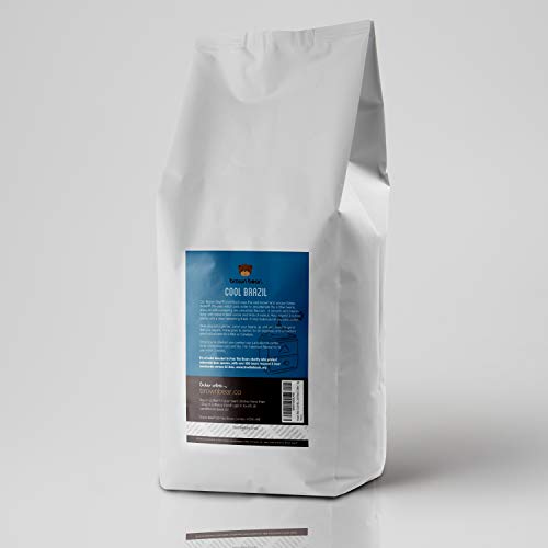 Brown Bear Cool Brazil, Descafeinado Proceso Swiss Water Decaf, Café En Grano Decaffeinated Roast Coffee Beans, 1 kg, 5% de las ventas fue donado a Free the Bears Charity