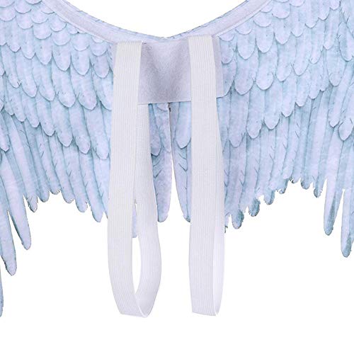 Brownrolly Alas de ángel para niños Disfraz Juguetes de Plumas Halloween para niño Niño Niña Decoración Negro Blanco Cosplay Disfraz Alas de Plumas