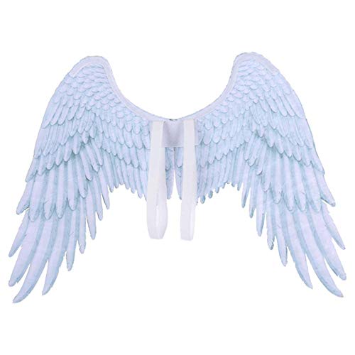 Brownrolly Alas de ángel para niños Disfraz Juguetes de Plumas Halloween para niño Niño Niña Decoración Negro Blanco Cosplay Disfraz Alas de Plumas