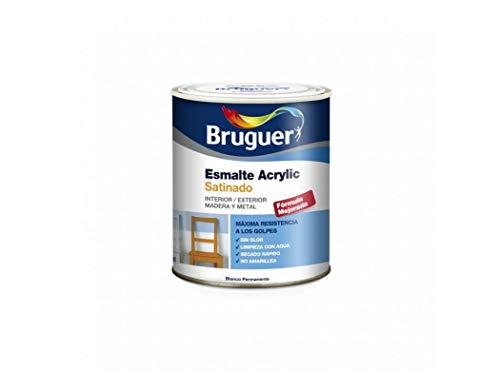 BRUGUER 5057452 ESM.ACRYLIC SAT.BLANCO HUESO 750 ML, Estándar