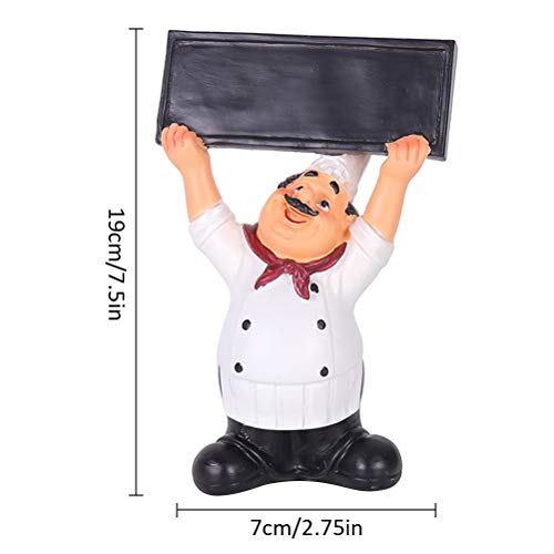 Bsopem - Figuras de cocinero nórdico italiano para decoración de cocina, figuras de bienvenida de polirresina, con placa de bienvenida (7,3-19,05 cm), A 7.5in