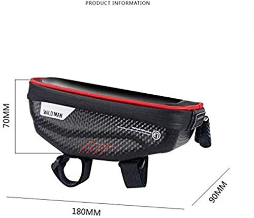 Btrice - Bolsa para Soporte De Bicicleta para iPhone XS MAX/XR/X / 8Plus Samsung S9 / S8 / S7 De hasta 6.5 Pulgadas, Soporte Impermeable para Teléfono Móvil para Bicicleta con Pantalla Táctil, Tub