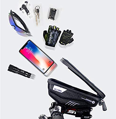 Btrice - Bolsa para Soporte De Bicicleta para iPhone XS MAX/XR/X / 8Plus Samsung S9 / S8 / S7 De hasta 6.5 Pulgadas, Soporte Impermeable para Teléfono Móvil para Bicicleta con Pantalla Táctil, Tub