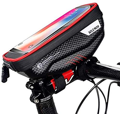 Btrice - Bolsa para Soporte De Bicicleta para iPhone XS MAX/XR/X / 8Plus Samsung S9 / S8 / S7 De hasta 6.5 Pulgadas, Soporte Impermeable para Teléfono Móvil para Bicicleta con Pantalla Táctil, Tub