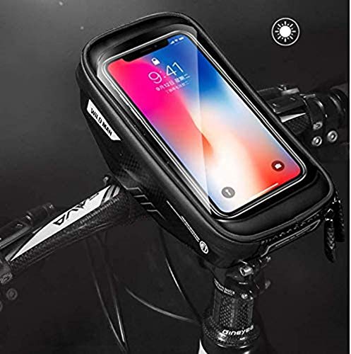 Btrice - Bolsa para Soporte De Bicicleta para iPhone XS MAX/XR/X / 8Plus Samsung S9 / S8 / S7 De hasta 6.5 Pulgadas, Soporte Impermeable para Teléfono Móvil para Bicicleta con Pantalla Táctil, Tub