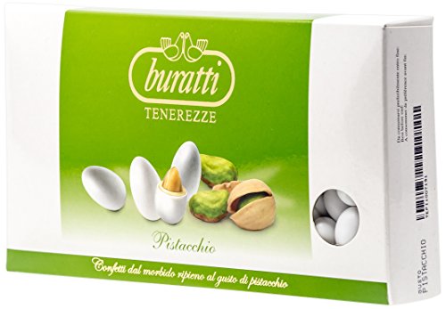 Buratti Confetti Tenerezze Sabor A Pistacho Blanco Almendras Recubiertas De Chocolate 1000 g