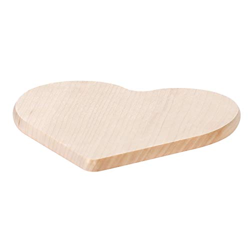 Bütic GmbH Corazón Tabla de Cortar Tabla para Servir Madera Tabla de Queso en Forma de corazón, Madera, 24 x 24 cm