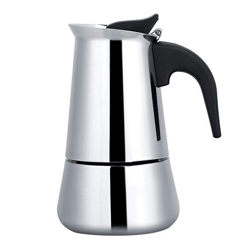 BYARSS Olla Moka portátil Hecha de Acero Inoxidable Cafetera Mocha Pot Café Aislado en casa con Esta Olla Moka Premium en Moderno(450ml)