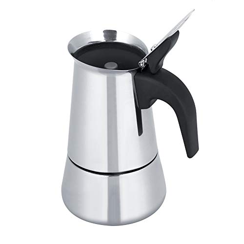 BYARSS Olla Moka portátil Hecha de Acero Inoxidable Cafetera Mocha Pot Café Aislado en casa con Esta Olla Moka Premium en Moderno(450ml)