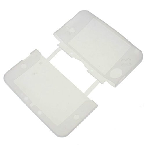 C-FUNN Silicona Suave Gel Protección Caso Cubierta para Nintendo 3Ds XL Ll - Blanco Claro