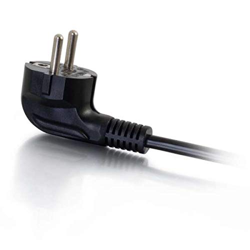 C2G - Cable (3 m, Male Connector/Male Connector, CEE7/7, C5 acoplador, 250 V, Negro)